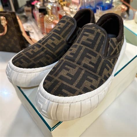 fendi grey leather slip on sneakers|Buy Fendi Slip On Shoes: New Releases & Iconic Styles .